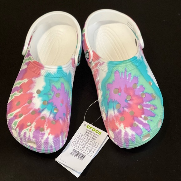NWT Tie Dye Crocs - Picture 2 of 3